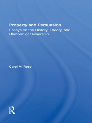 cover image of Property and Persuasion
